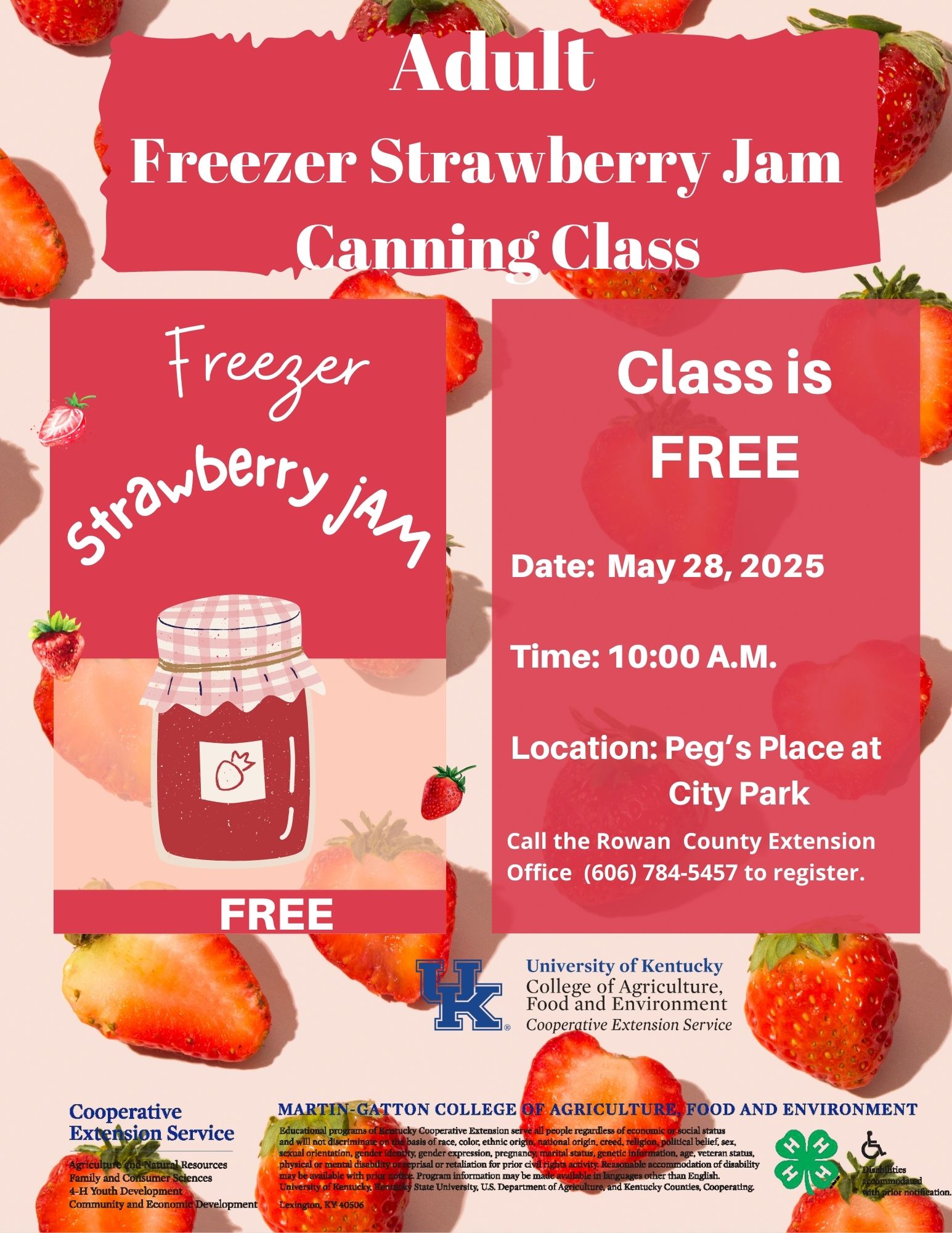 Adult Freezer Strawberry Jam  Canning Class