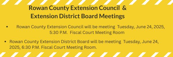 County Extension Council and District Board Meetings