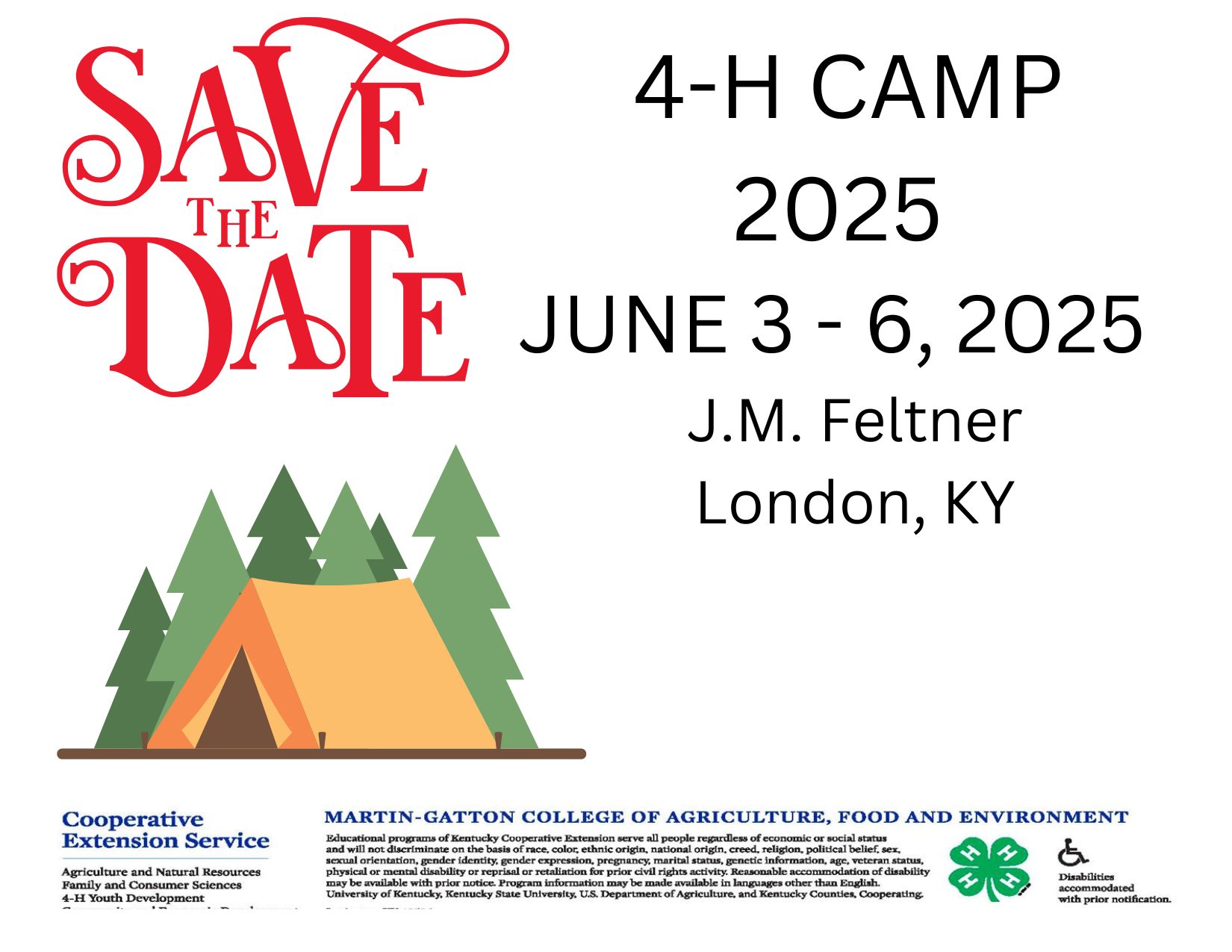 2025 4-H Camp Date